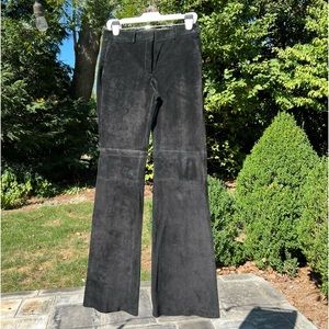 Theory Black Pigsuede Pants, Flared leg, Size 8